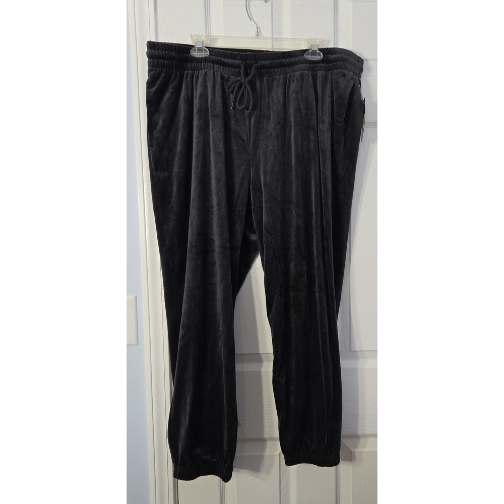 Avia Womans New Plus Size Velour Joggers Size XXXL (22) black‎